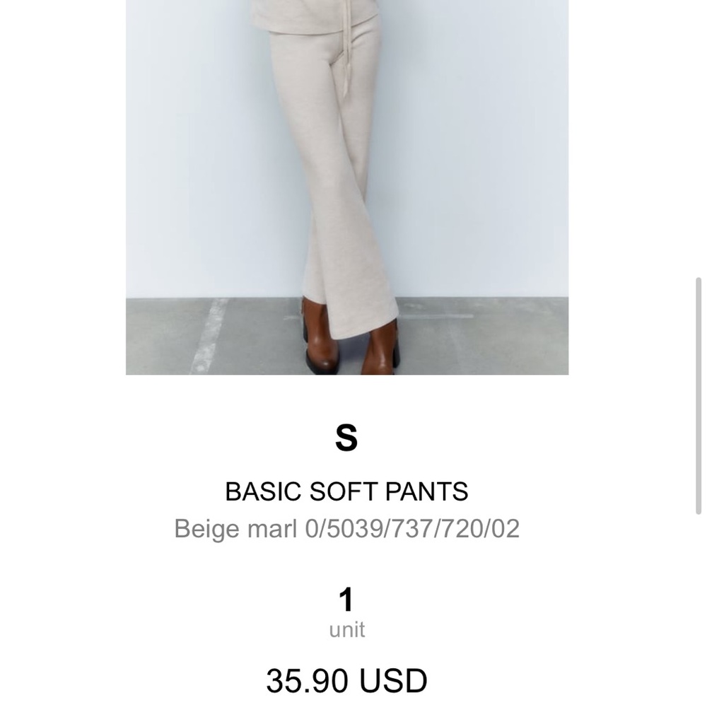 Zara Knit Pants. Basic Soft Pants - image 2
